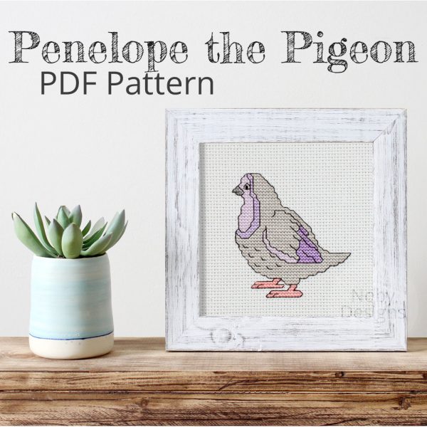 Penelope the Pigeon Cross Stitch Pattern